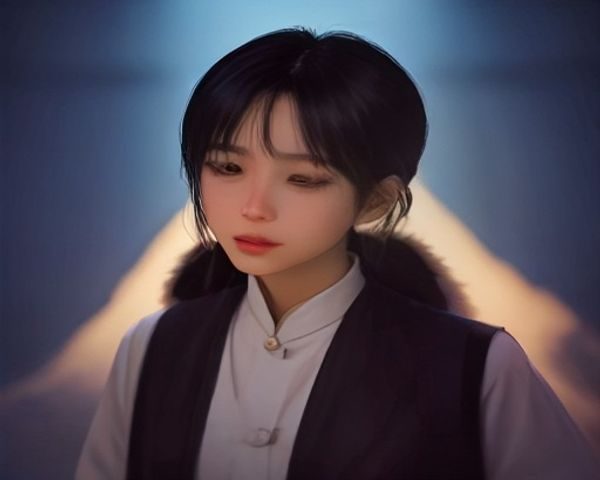 一对情侣在书房内共同阅读，书架背景温暖，两人头靠头，画面呈现出亲密关系中相互影响与共同成长的温柔氛围，与「我女朋友已经被调教完成」的情感语境高度呼应
